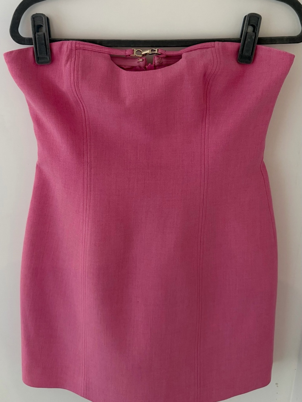 Strapless Mini Dress in Vibrant Pink